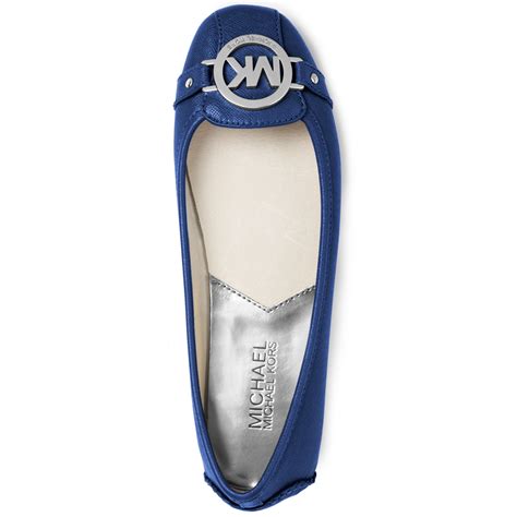 michael kors blue flat shoes.